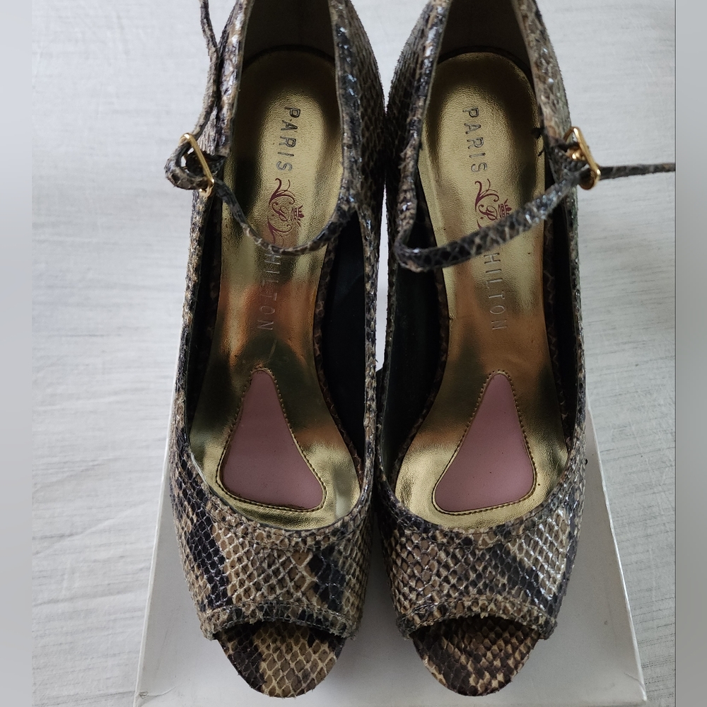 Paris Hilton Mariah Open Toe Heels Size 8.5